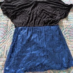 Black and Blue Sequin Dress